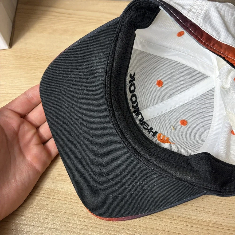 Hankook Hat Cap Strap Back White Black Orange Racing Embroidered Mens One Size